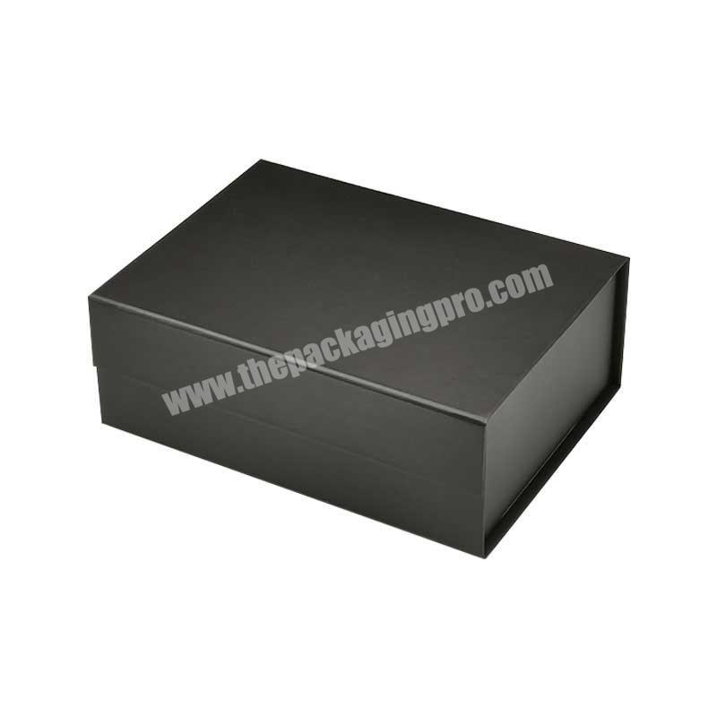 Custom luxury A5 size folding black magnetic presentation gift box