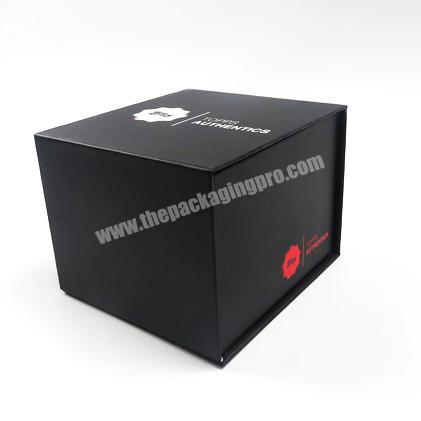 Custom Luxury Black Color Magnetic Folding Gift Box For Packaging Boxes