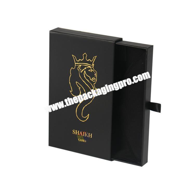 custom luxury black mobile cell phone case packaging box