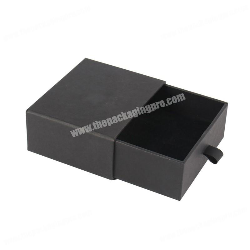 Custom Luxury Black Texture Paper Printing Paper Drawer Gift Boxes for Clothing