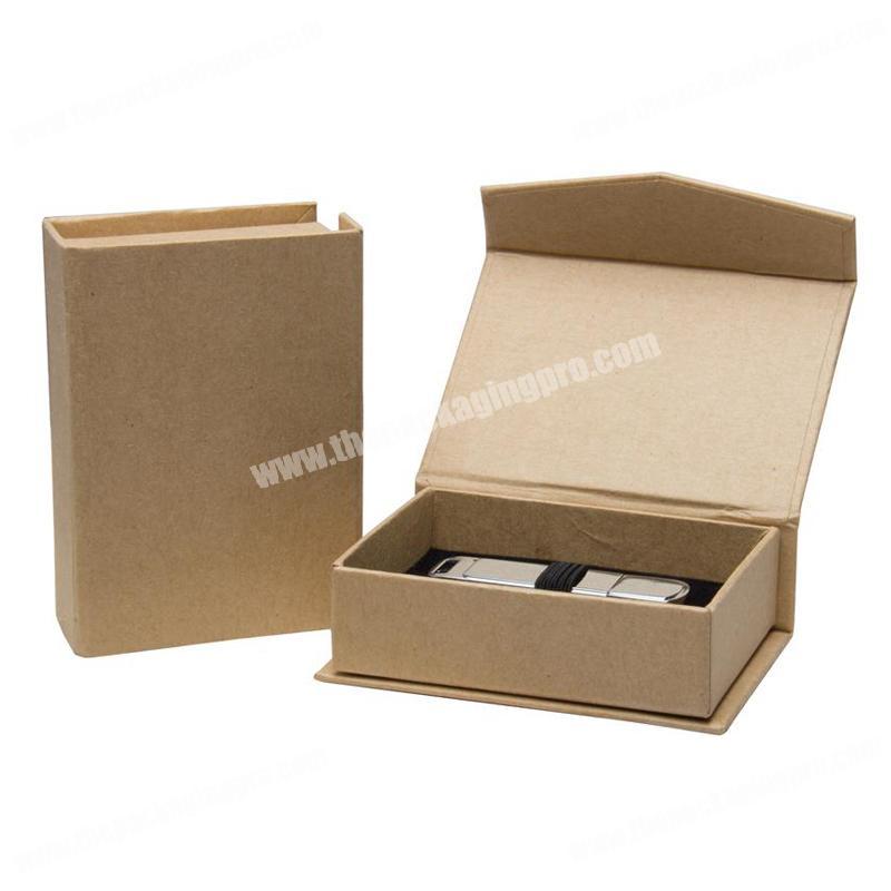 Custom luxury book shape packaging gift box customize usb packaging