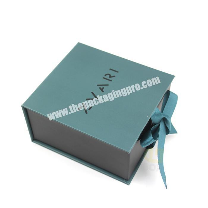 Custom Luxury Box Folding Magnet Closure Within Ribbon Cardboard Gift Box With Magnet Closure