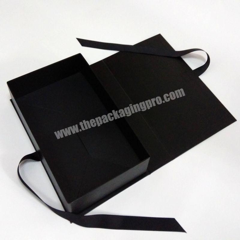 Custom Luxury Cardboard boxes design Packaging Black Magnetic folding Gift Box