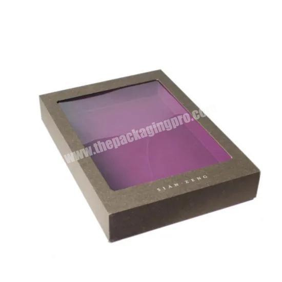 Custom Luxury Cardboard Display Apparel Boxes with PVC Window