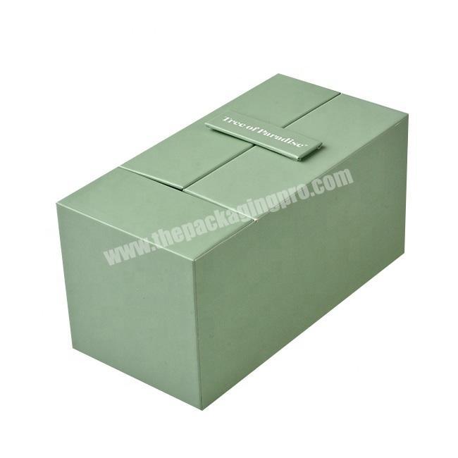 Custom Luxury Cardboard Double Door Magnetic Closure Cosmetic Gift Paper Box