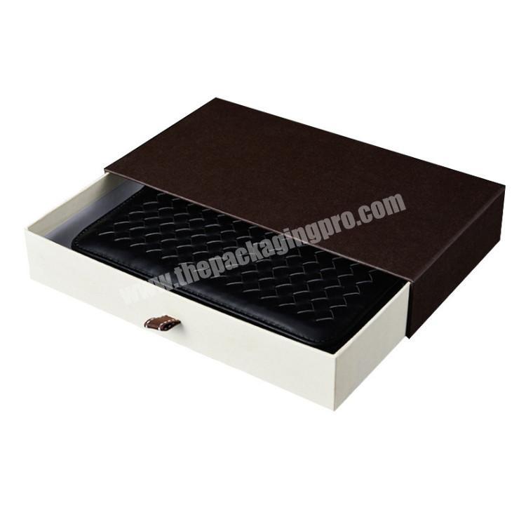 Custom Luxury Cardboard Drawer Slide Packaging Box For Wallet