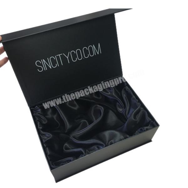 custom luxury cardboard magnet box packaging satin insert gift box packaging