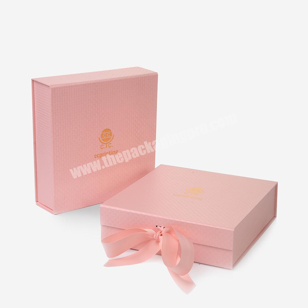 Custom Luxury Cardboard Paper Garment Clothing Apparel Gift Pink Packaging Box