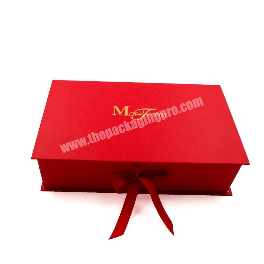 Custom Luxury Cardboard Paper Garment Clothing Apparel Gift Red Packaging Box