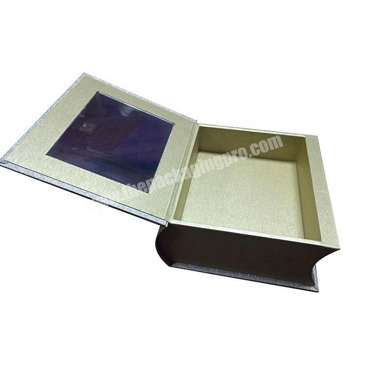 Custom Luxury Cardboard Paper Packaging Book Shaped Storage Magnetic Gift Box