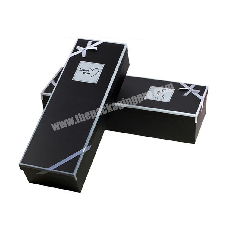 Custom luxury classic rectangle paper packaging box for flowers