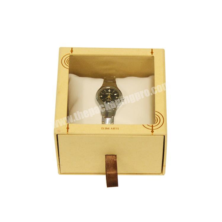 Custom Luxury Coated Craft Cardboard Gift Drawer Paper Watch Box For Packaging
