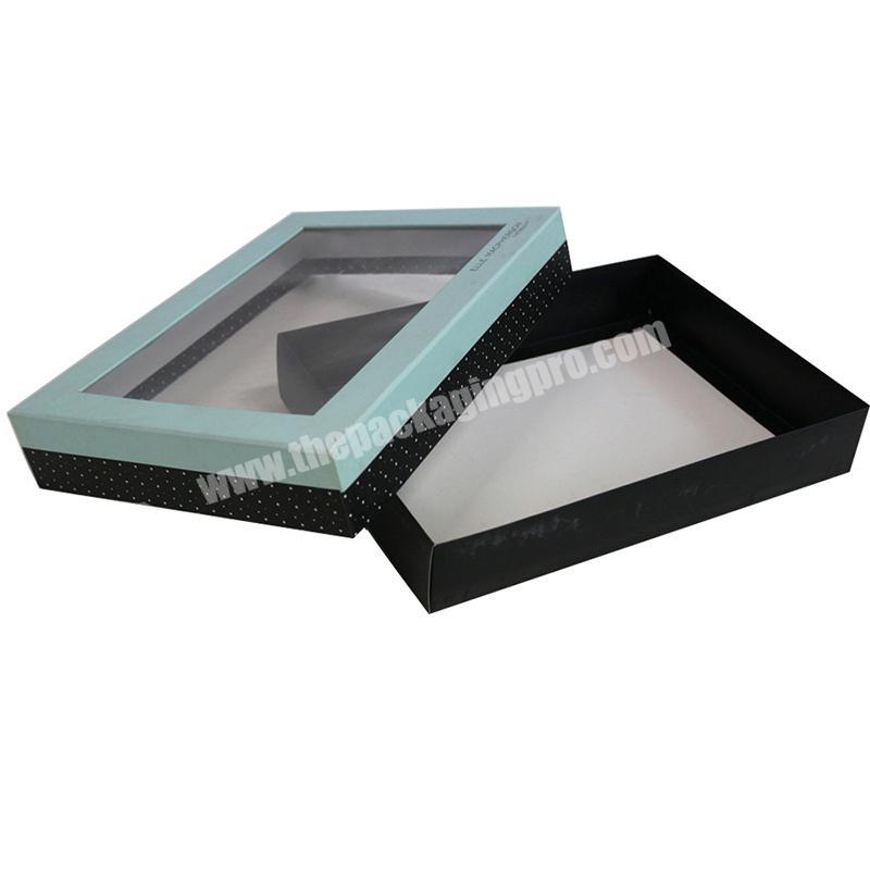 Custom Luxury Colorful Printed paper gift box with clear pvc window