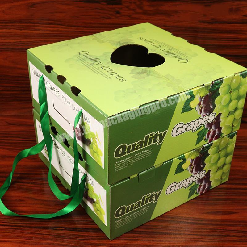 Custom luxury corrugated paper packaging boxes for fruits grape heart shape die cut gift box packaging