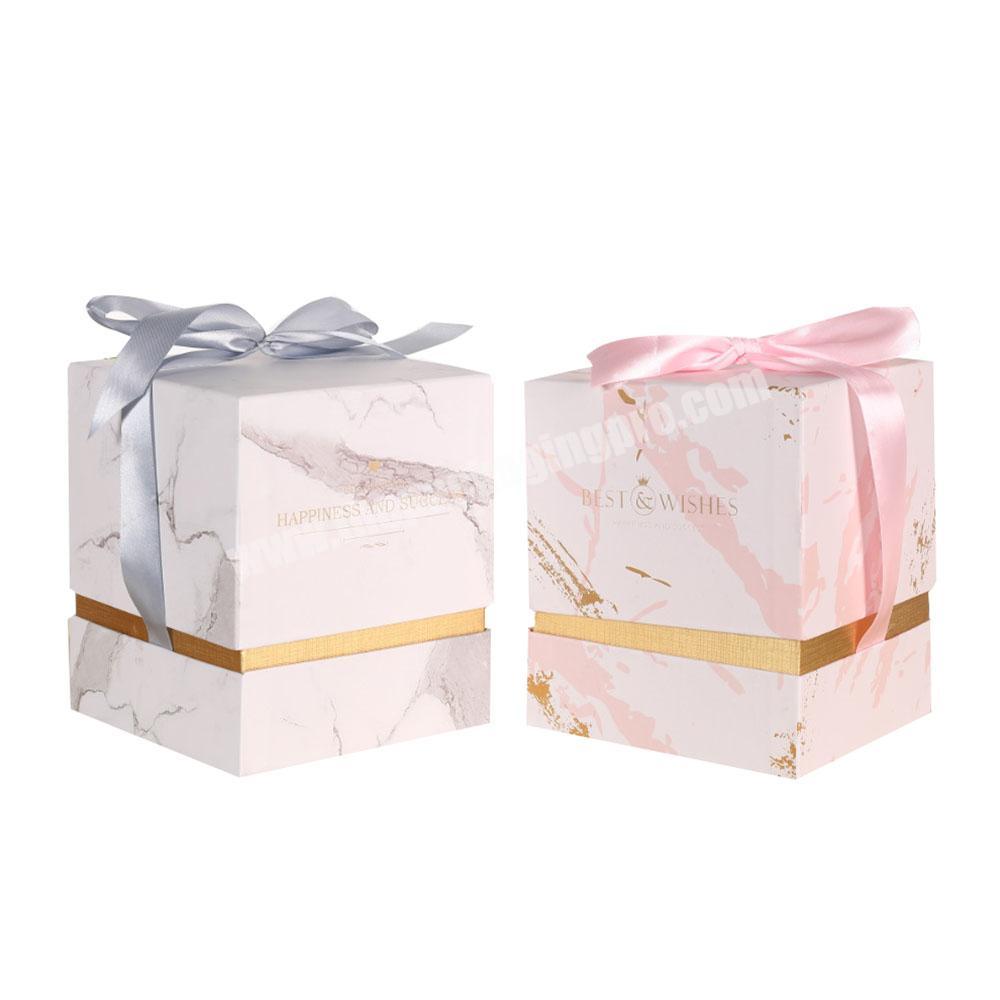 Custom Luxury Cosmetic Candle Candle Gift Box Packaging With RibbonInserts