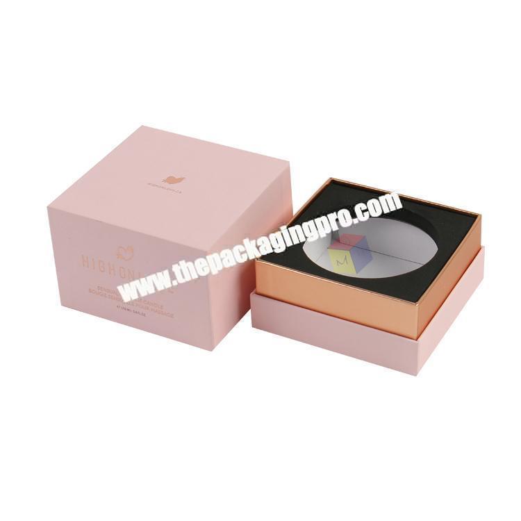 custom luxury cosmetic candle gift box with inserts packaging