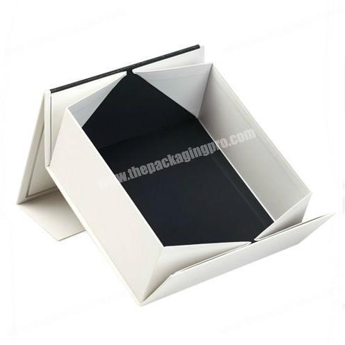 Custom luxury cosmetic packaging book shape box printed your logo wholesale magnet close packaging folding box