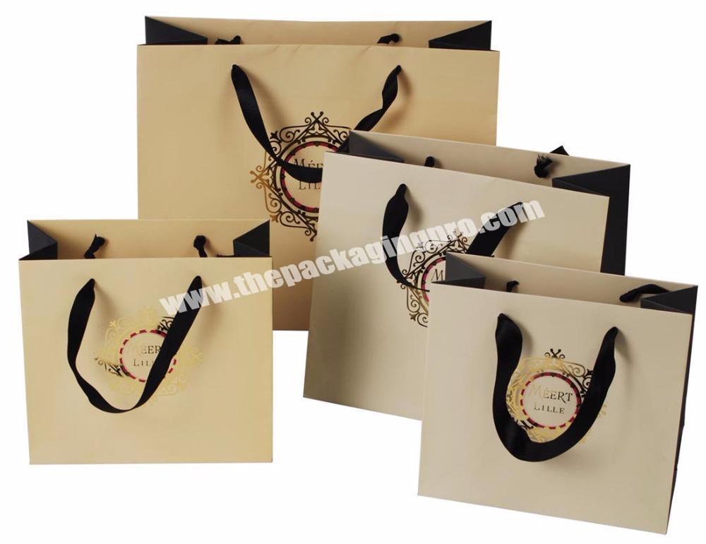 Custom luxury custom print logo kraft shopping paper bag