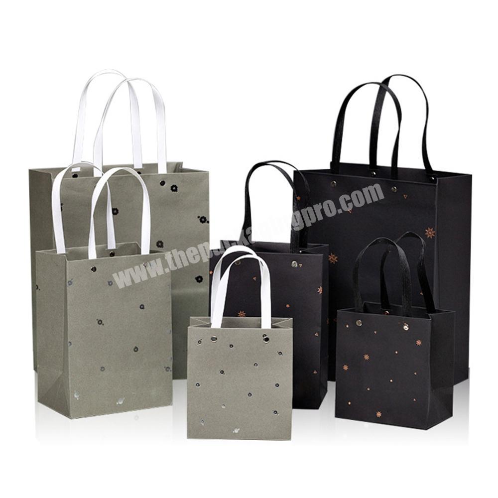 Custom Luxury Design Black Paper Decorative Luminaries Gift Bag With Nail Handle