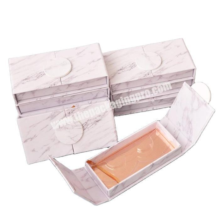 Custom luxury design logo cardboard gift magnetic boxes eyelash packaging