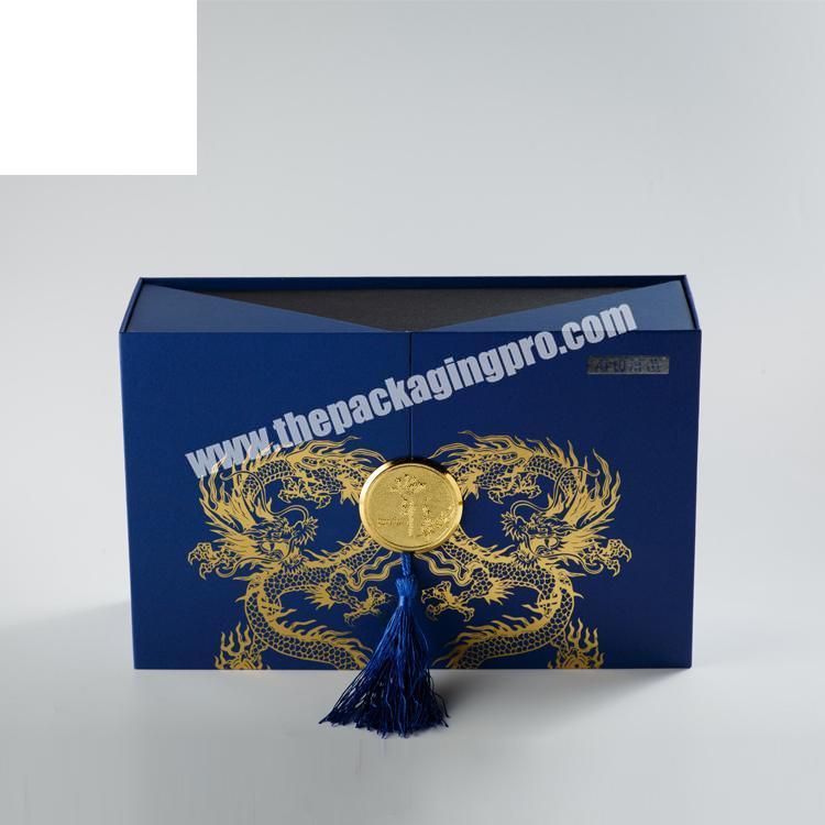 custom luxury design printing paper packaging magnetic ribbon logo gift box