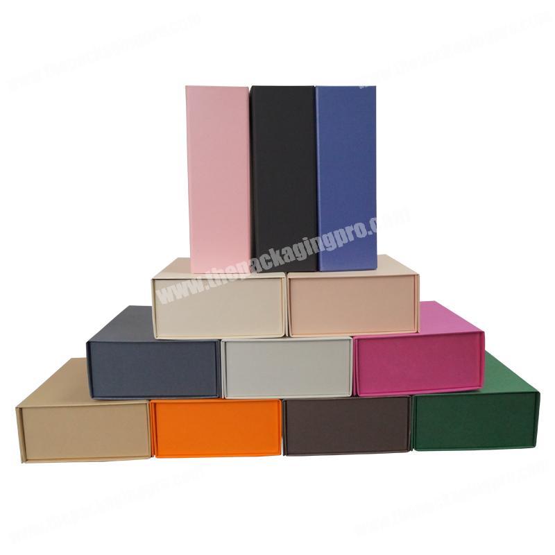 Custom luxury different matte colorful paperboard folding clothings packaging magnetic box with your logo