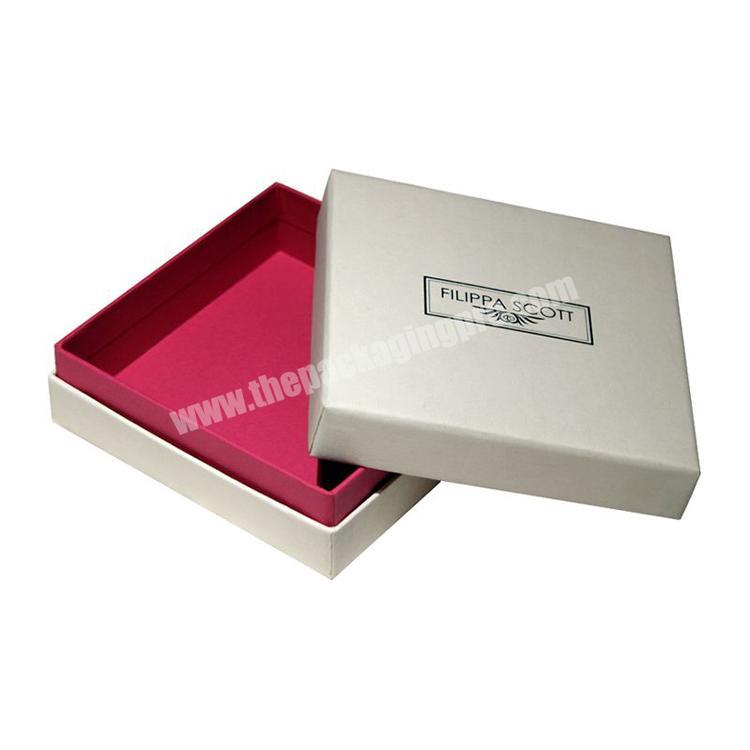 Custom luxury eco friendly cardboard clothing gift packing box with lid