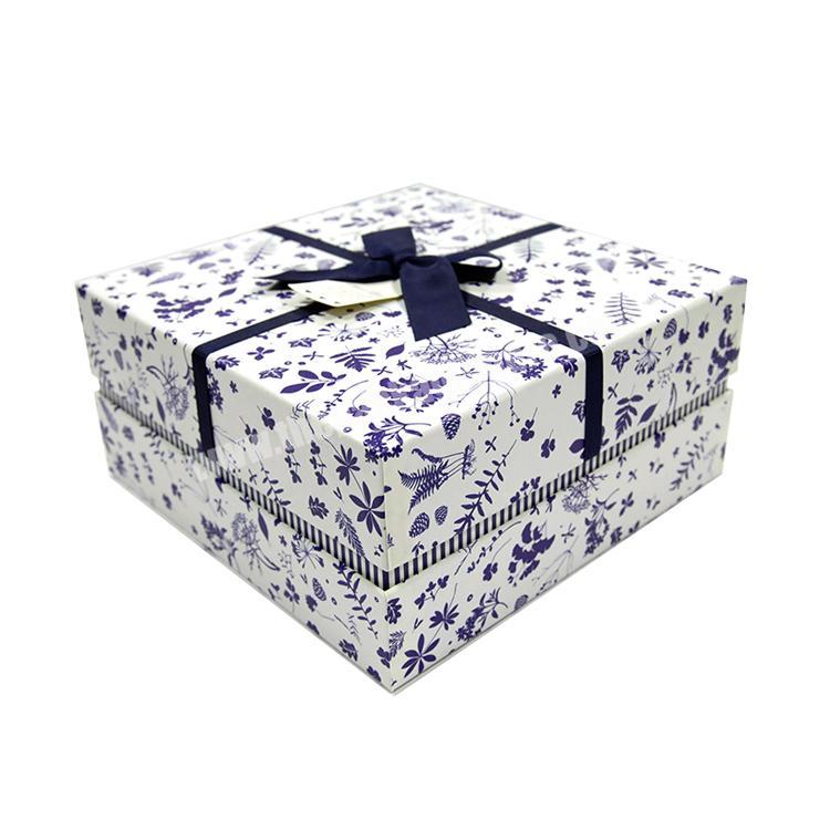 Custom luxury eco friendly empty wedding gift boxes with lid