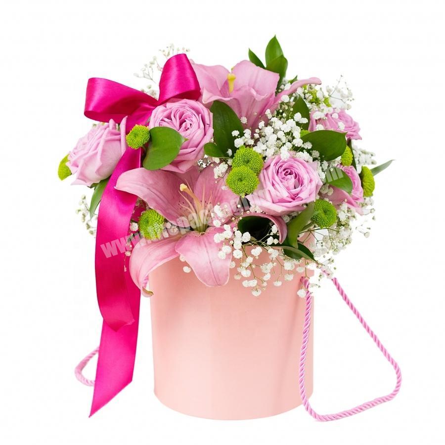 Custom luxury empty paper gift rose round flower box