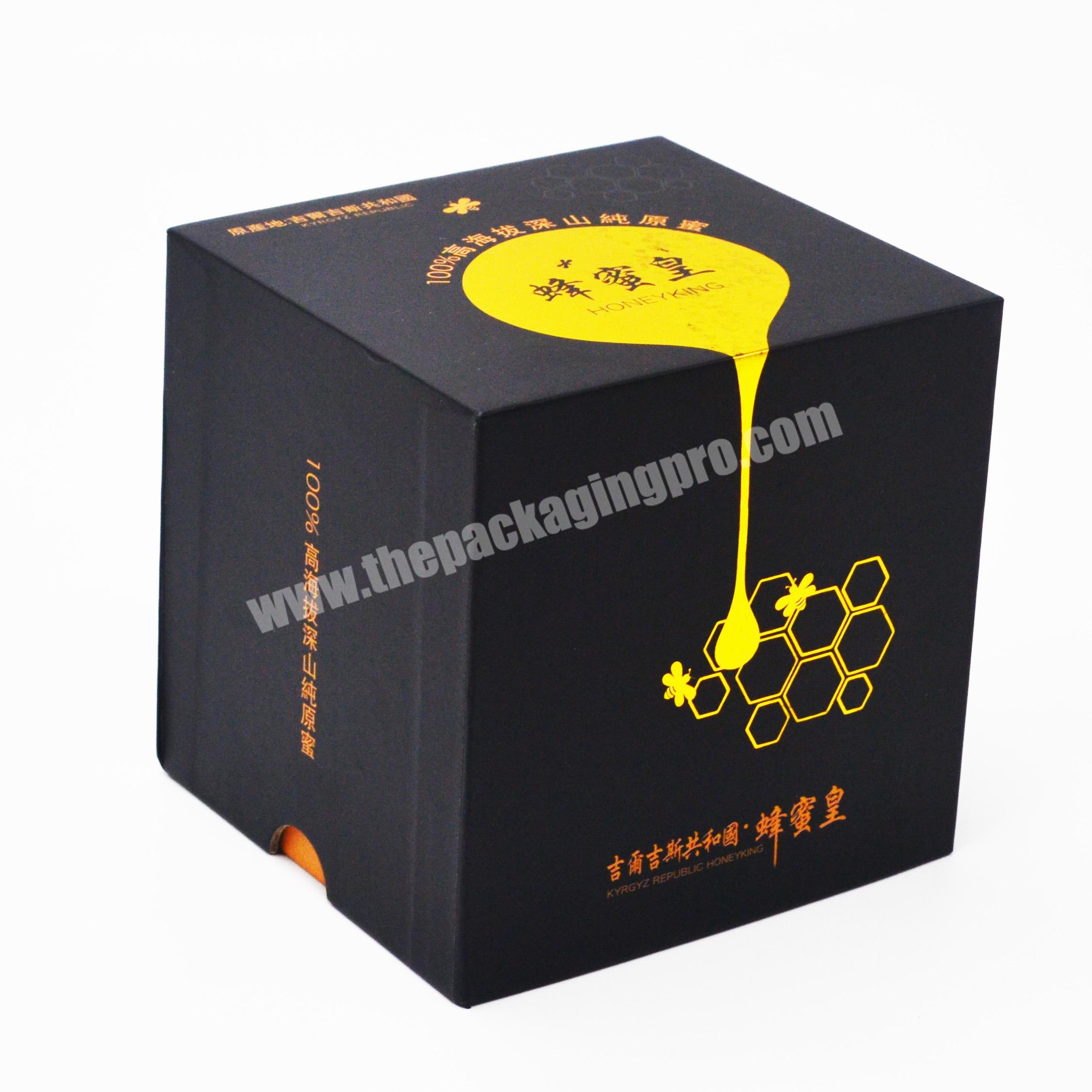custom Luxury foiled gold stamping logo box high quality honey bee package box