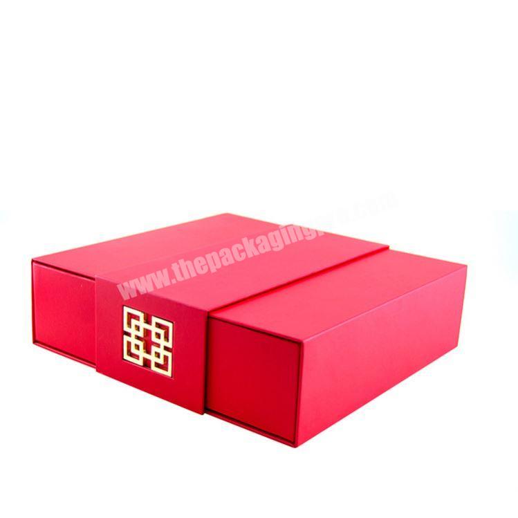 Custom luxury foldable cardboard paper moon cake box gift packaging box