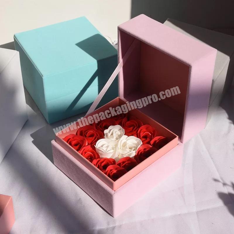 Custom luxury gift packaging preserved hat rose flower box