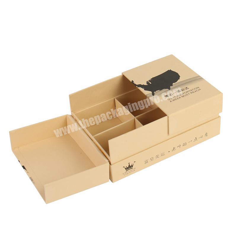 Custom Luxury Handmade Cardboard Packaging Two Door 6 Compartment Gift Box