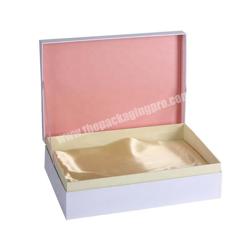 Custom Luxury Handmade Hard Paper Cardboard Clamshell Box Cosmetics Perfume Bottle Packaging With Satin Lining