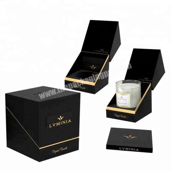 Custom Luxury High Hinge Candle Gift Packaging Paper Box With Insert