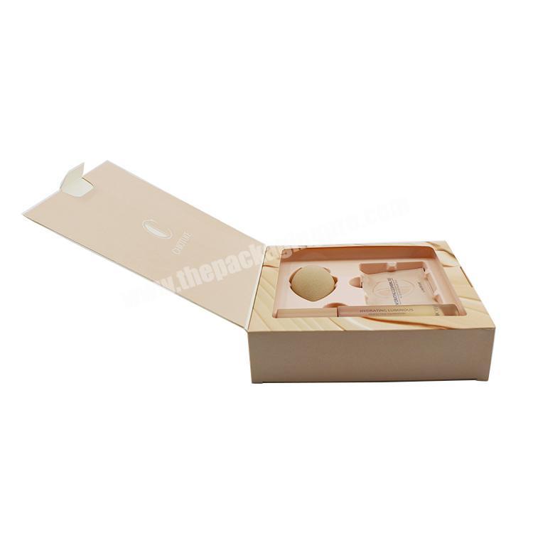 Custom luxury high quality Eco-friendly paper cosmetic box packaging gift set for makeup