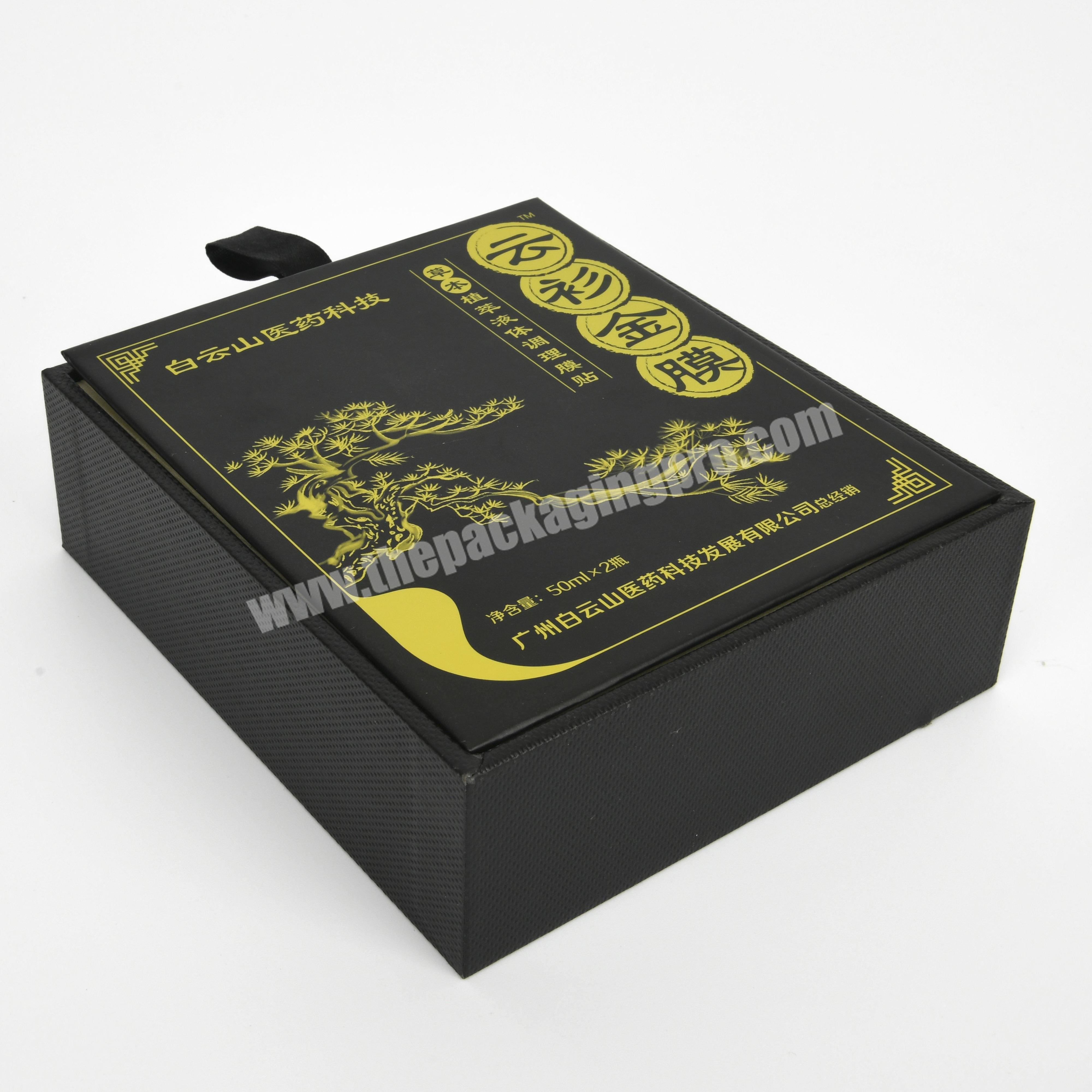 Custom Luxury Jewelry Packaging Foam Insert Tonic Gift box with ribbon