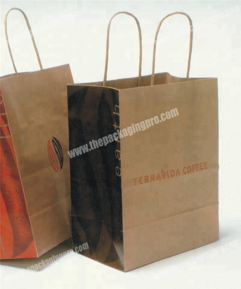 Custom luxury kraft paper bag custom logo brown paper box brand paper shopping bag