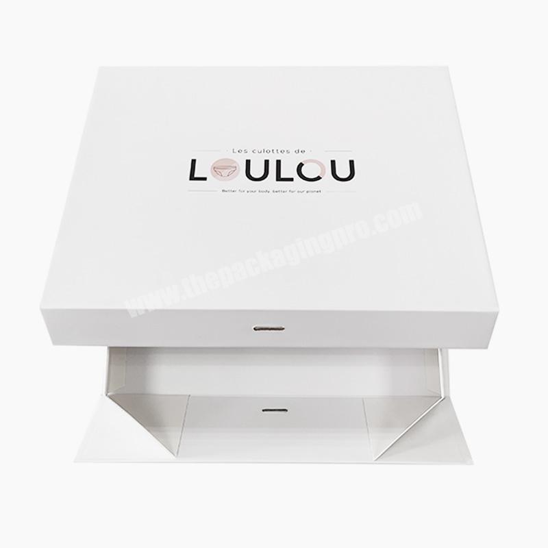 Custom luxury large white big gift box magnet magnetic paper closure cardboard packaging with ribbon