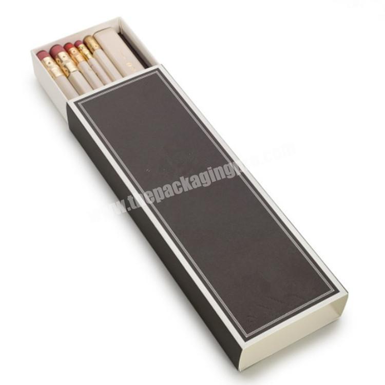 custom luxury logo paintbrush packaging box drawing paper gift pencil box for students teachers painters artists