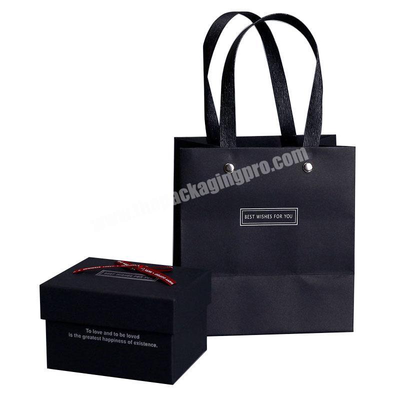 Custom Luxury Logo Paper happy birthday black gift box custom logo black gift boxes