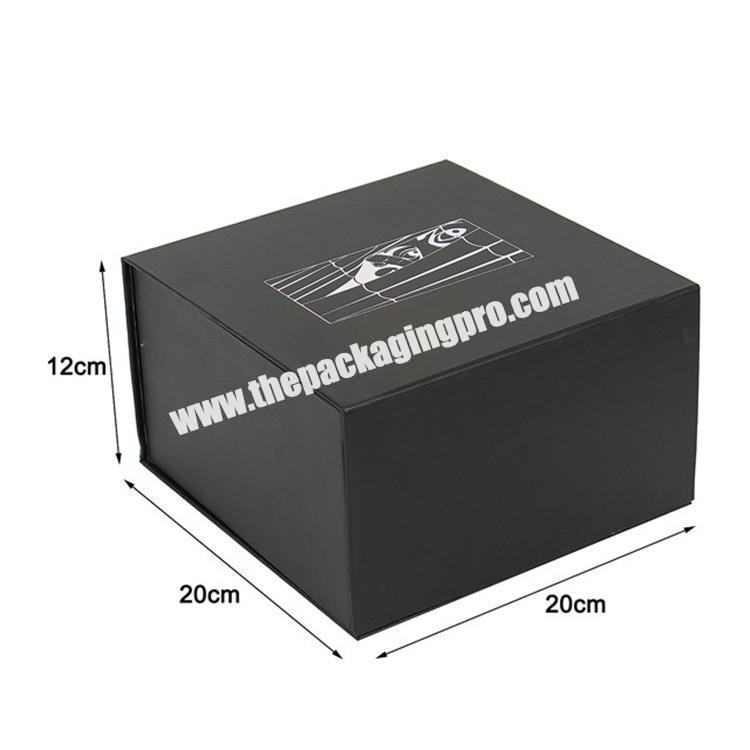 custom luxury magnetic black baseball cap gift box