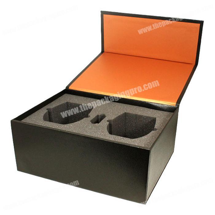 Custom Luxury Magnetic Closure Whisky Glass Set Gift Box Packaging
