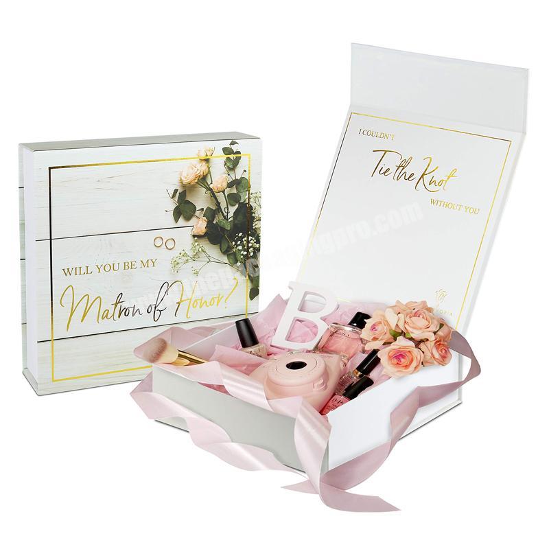 Custom Luxury Magnetic Paper Wedding Souvenir Album Favor Packaging Box