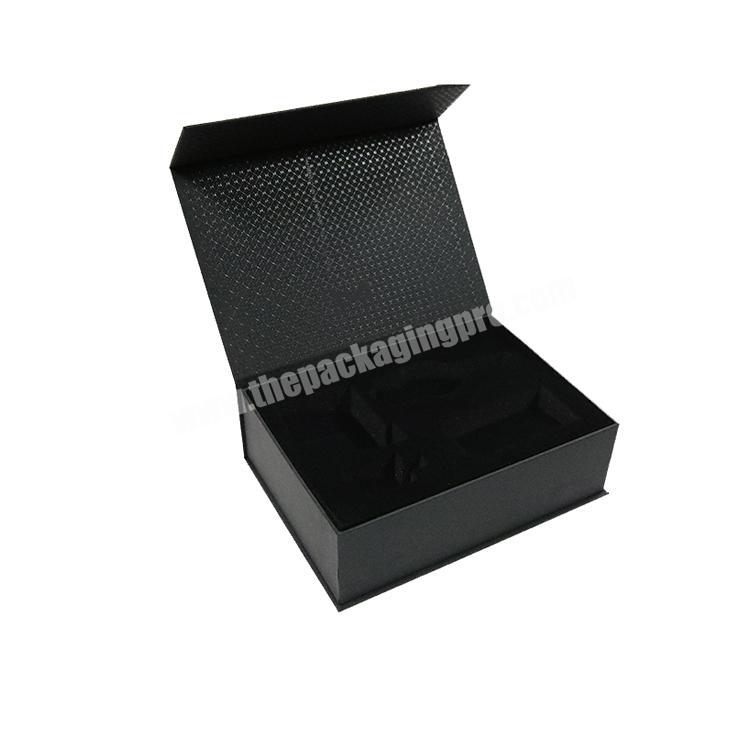Custom luxury matte black cardboard magnetic box