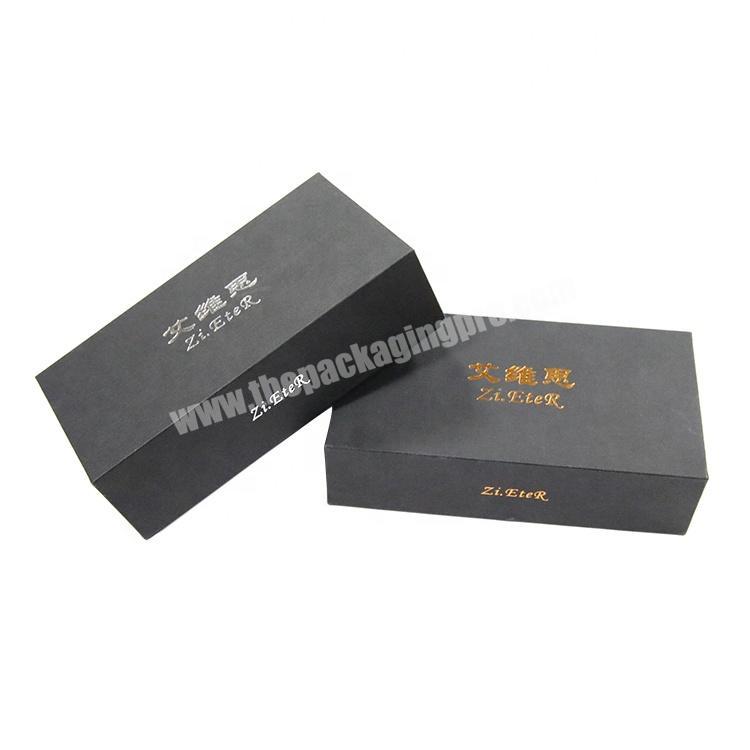 Custom luxury matte black paper cardboard wine bottle gift box with logo