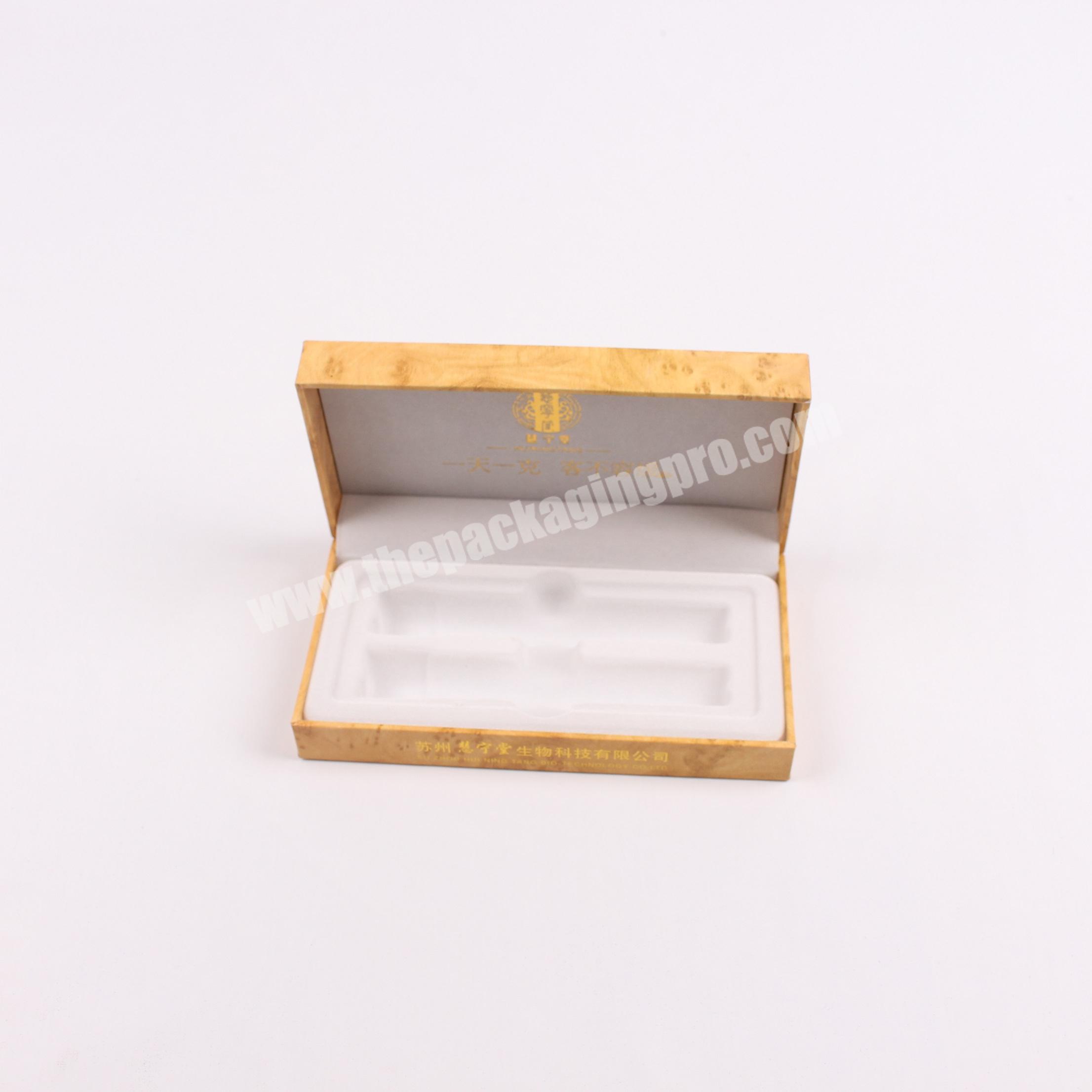 Custom Luxury Orange Matte paint Packaging wooden gift box wooden  gift box blank wooden wine box