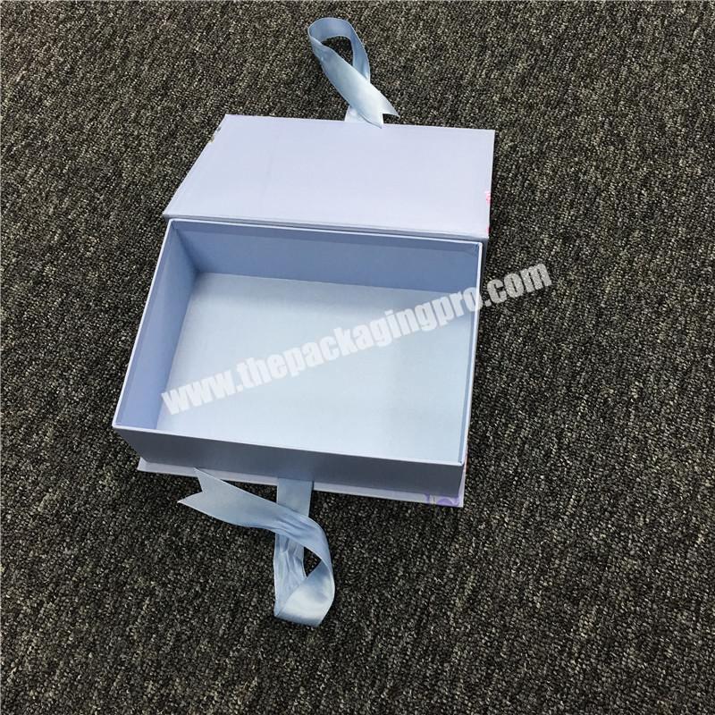 Custom Luxury Paper Gift Box Packaging Foldable Paper Gift Box With Ribbon