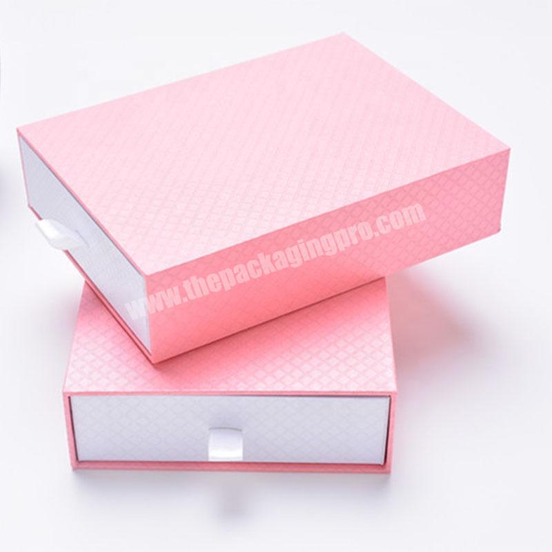 custom Luxury Paper Gift Packaging Cosmetic Skincare Box Perfume Package Drawer Slide Out hair wig Box sliding drawer box