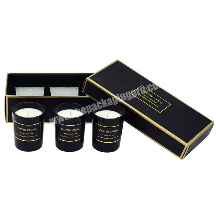 custom luxury paper packaging black candle box